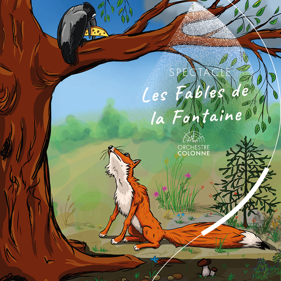 Bannière carrée pour le concert-éveil Les Fables de La Fontaine du 15/10/2023